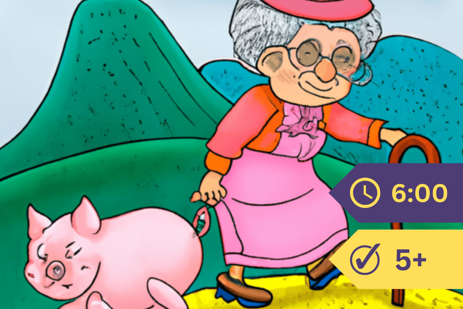 La anciana y su cerdo Ririro La imaginación es más importante que