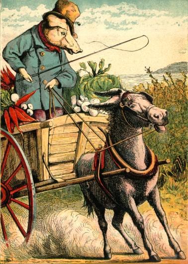 Illustration: Little Pig going to market.