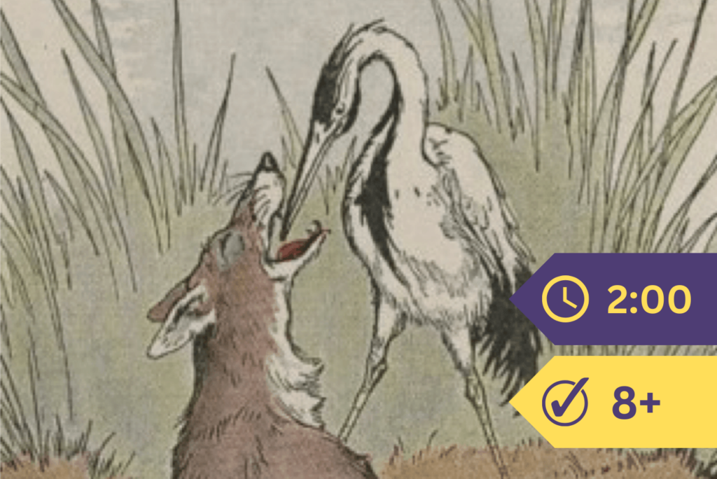 El lobo y la grulla – Fábula de Esopo | Leer gratis online