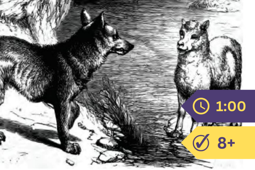 El lobo y la oveja de Esopo – Fábula corta gratis
