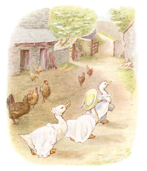And he and Jemima and Rebeccah Puddle-Duck set off up the road. And he and Jemima and Rebeccah Puddle-Duck set off up the road.