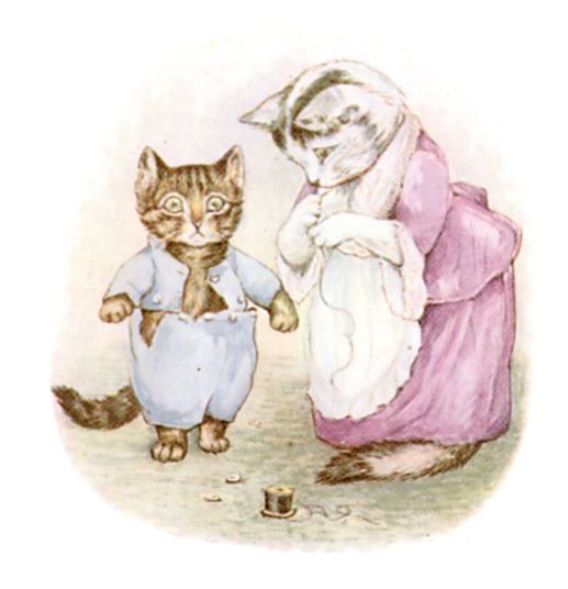 Tom Kitten was very fat, and he had grown; several buttons burst off. Tom Kitten was very fat, and he had grown; several buttons burst off.