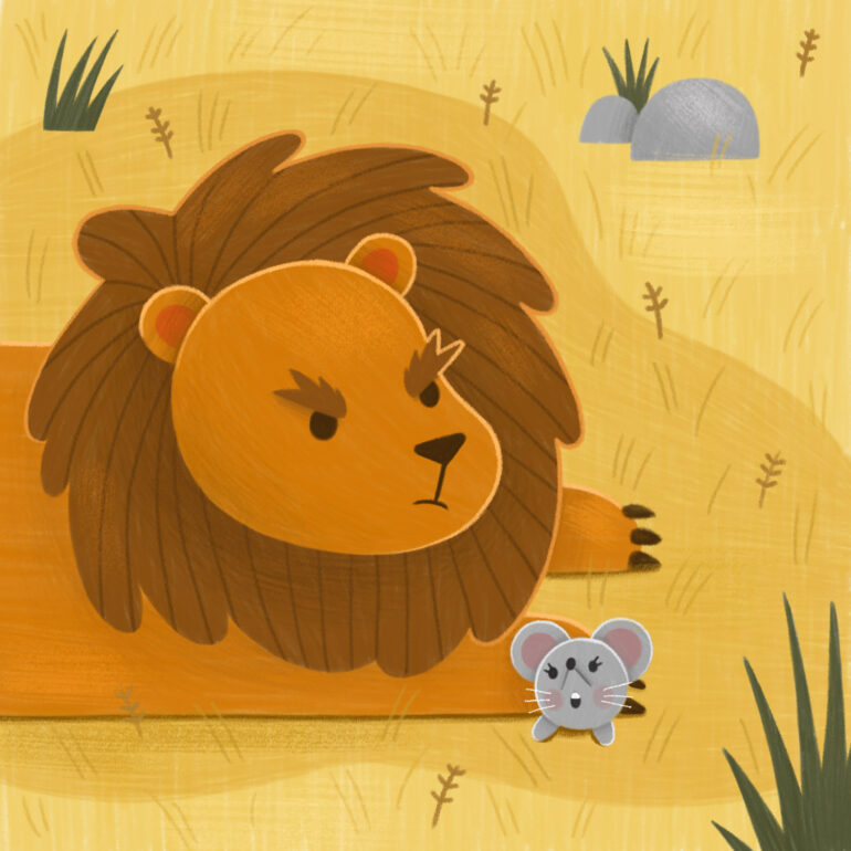 El León y el Ratón de Esopo – Fábula Corta Gratis