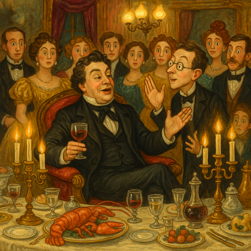 The literary lion holds court at a Victorian supper party, in Some Particulars Concerning a Lion by Dickens.