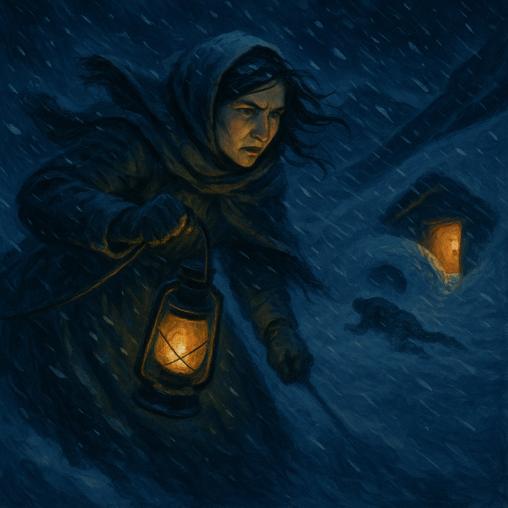 A brave woman battles a night blizzard to rescue her husband in The Story of New Year's Eve
