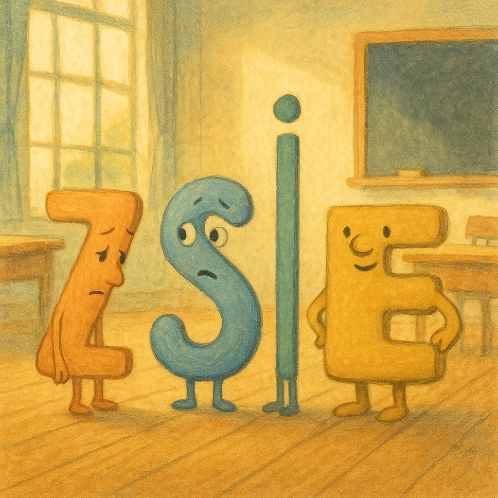 The letter Z joins S, I, and E to spell SIZE together in a classroom, in The Alphabet Letters.