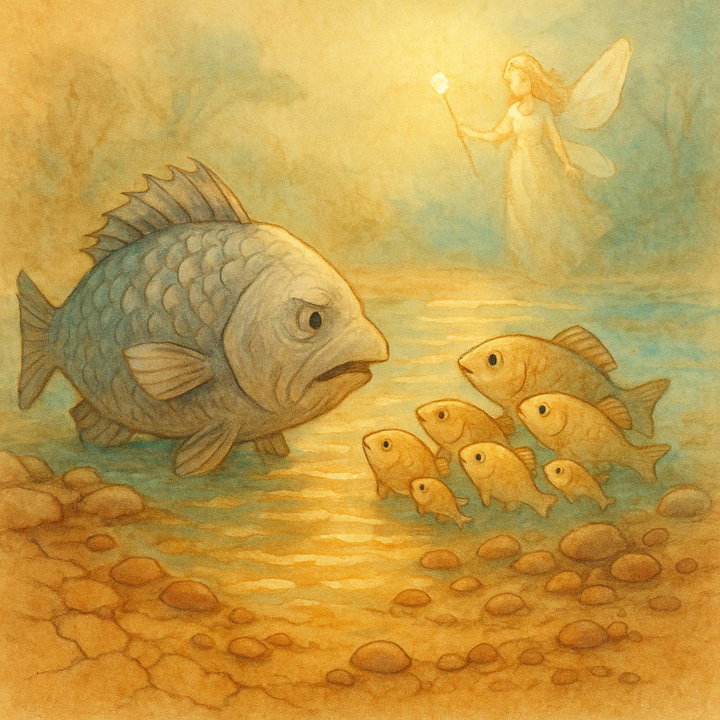 Granddaddy Climbing Perch tells the family their magical history in The Climbing Perch